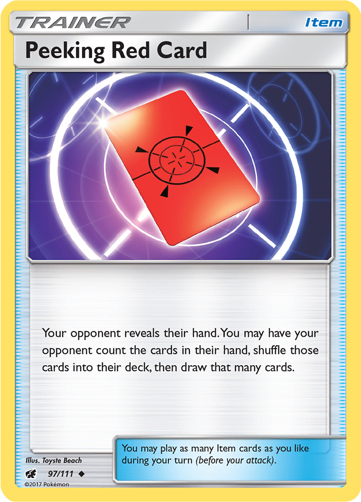 Peeking Red Card (Reverse Holo)