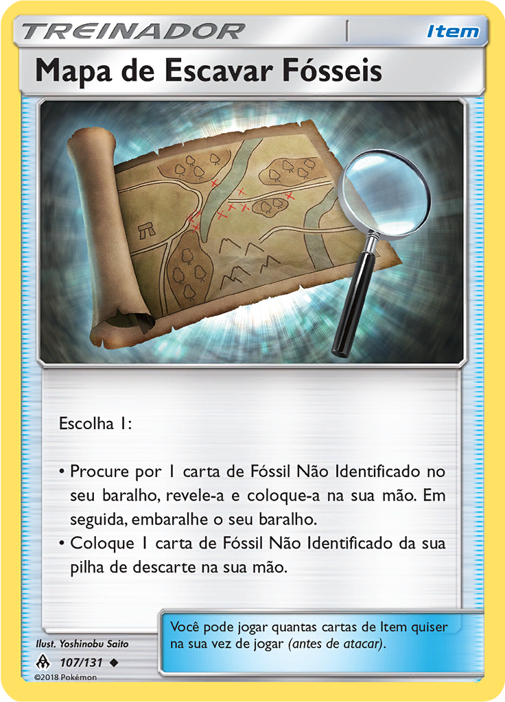 Mapa de Escavar Fósseis
