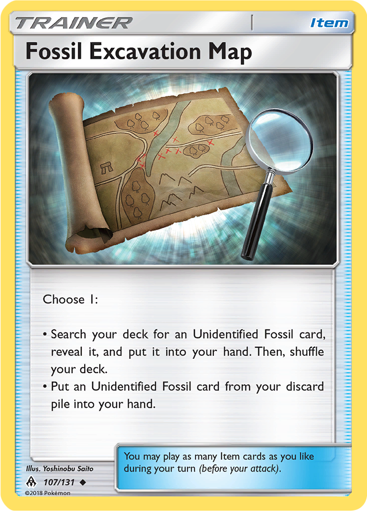 Fossil Excavation Map (Reverse Holo)