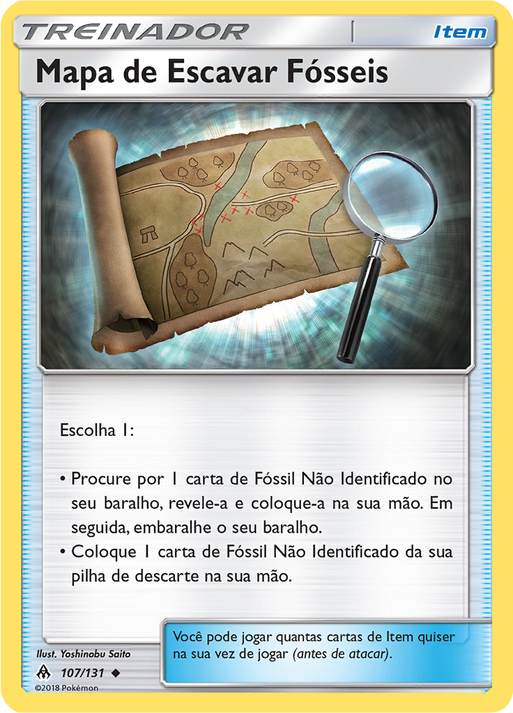 Mapa de Escavar Fósseis (Reverse Holo)