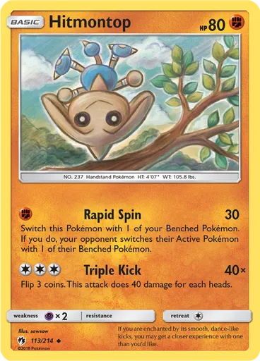 Hitmontop (Reverse Holo)