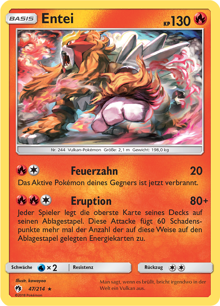 Entei (Reverse Holo)