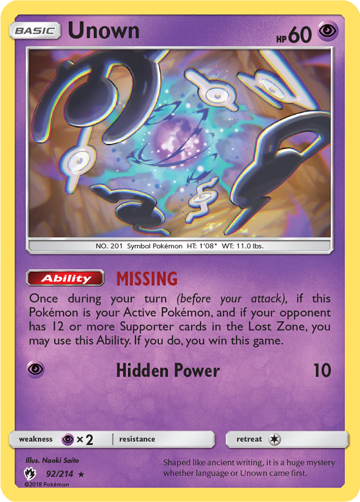 Unown (Reverse Holo)