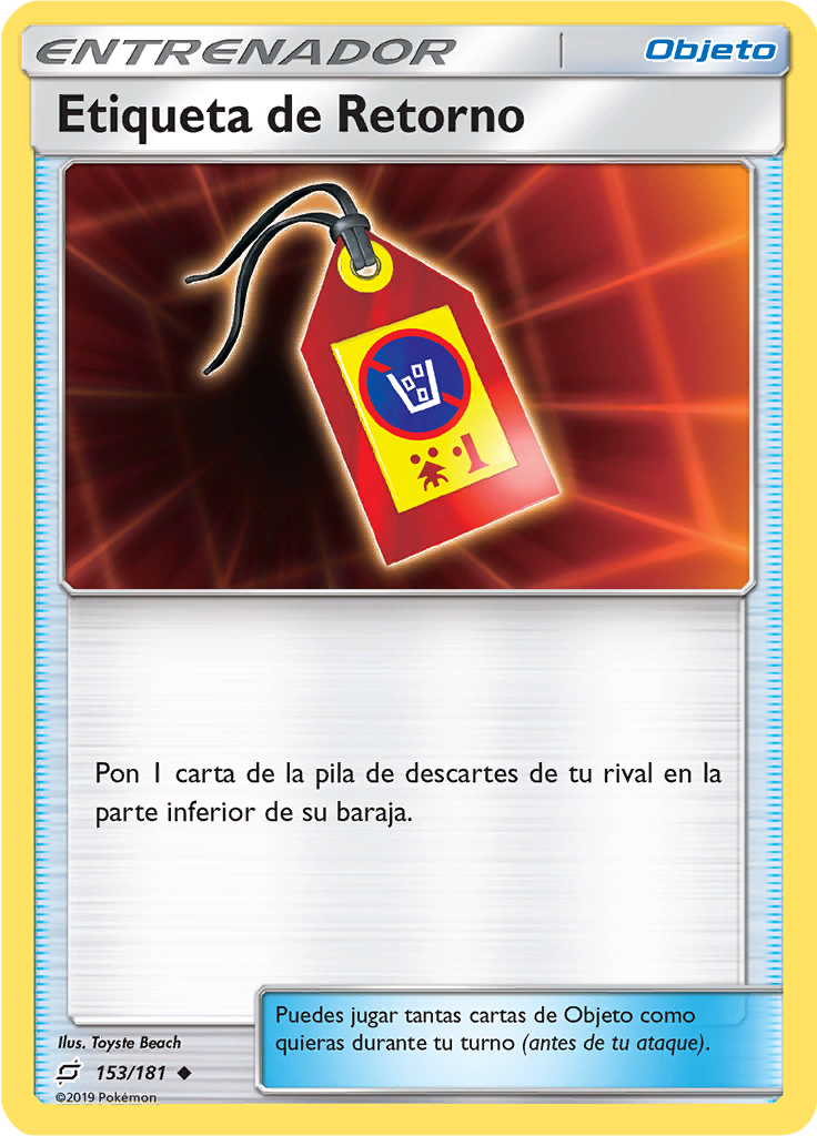 Etiqueta de Retorno (Reverse Holo)