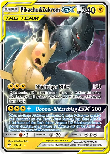 Pikachu & Zekrom GX