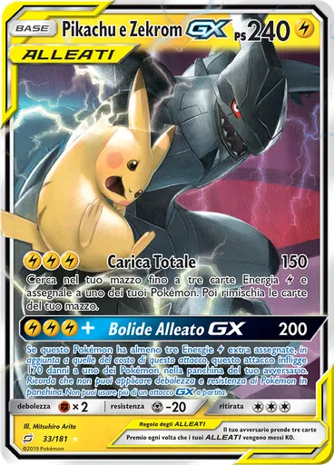 Pikachu e Zekrom GX