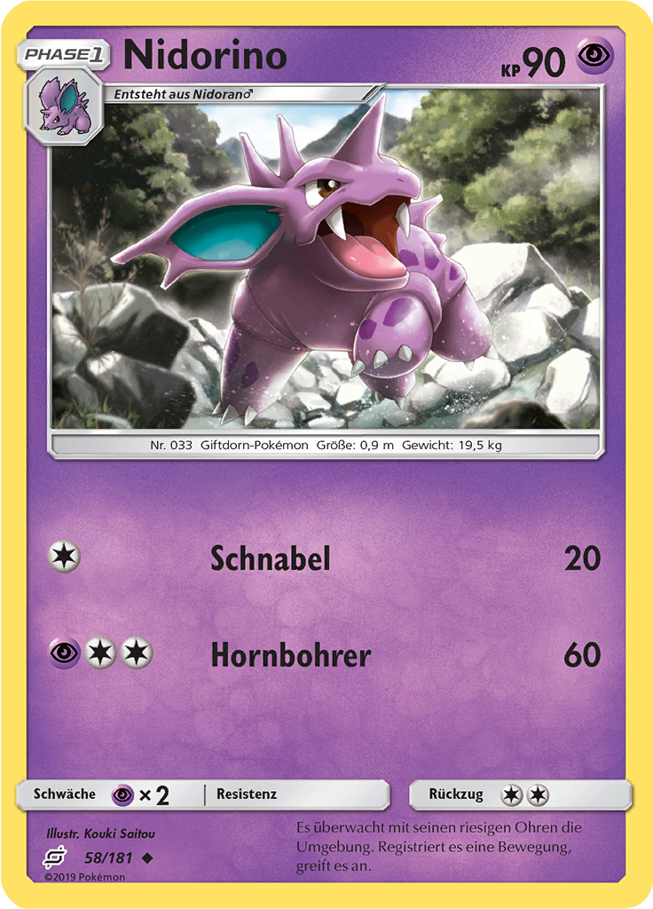 Nidorino (Reverse Holo)