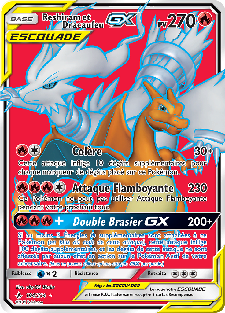 Reshiram et Dracaufeu GX