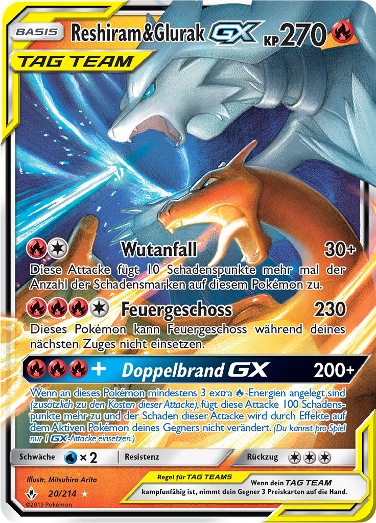Reshiram & Glurak GX