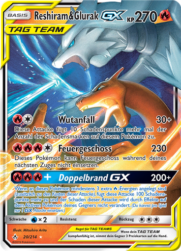 Reshiram & Glurak GX