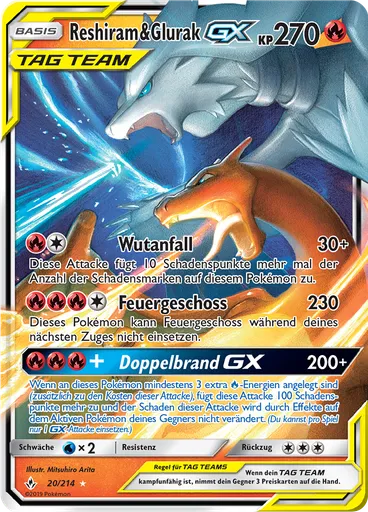 Reshiram & Glurak GX