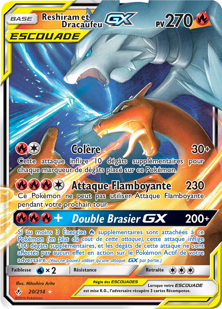 Reshiram et Dracaufeu GX