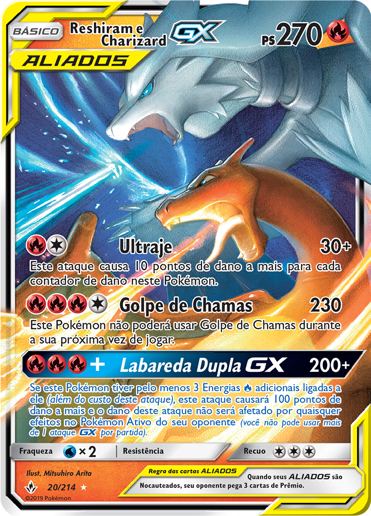Reshiram e Charizard GX