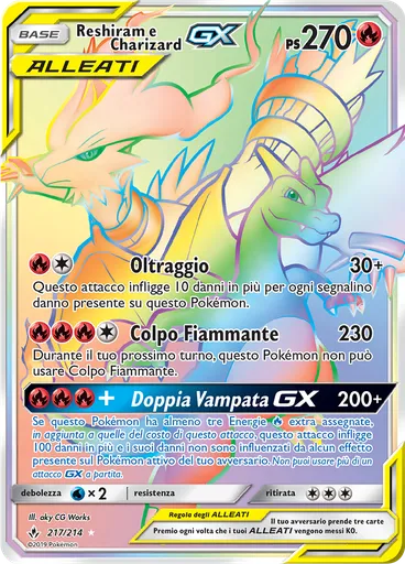 Reshiram e Charizard GX