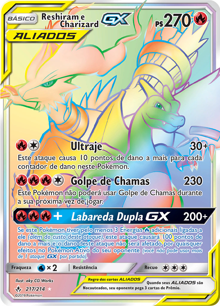 Reshiram e Charizard GX