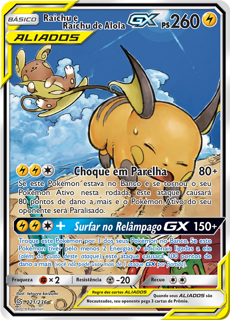 Raichu e Raichu de Alola GX