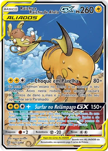 Raichu e Raichu de Alola GX
