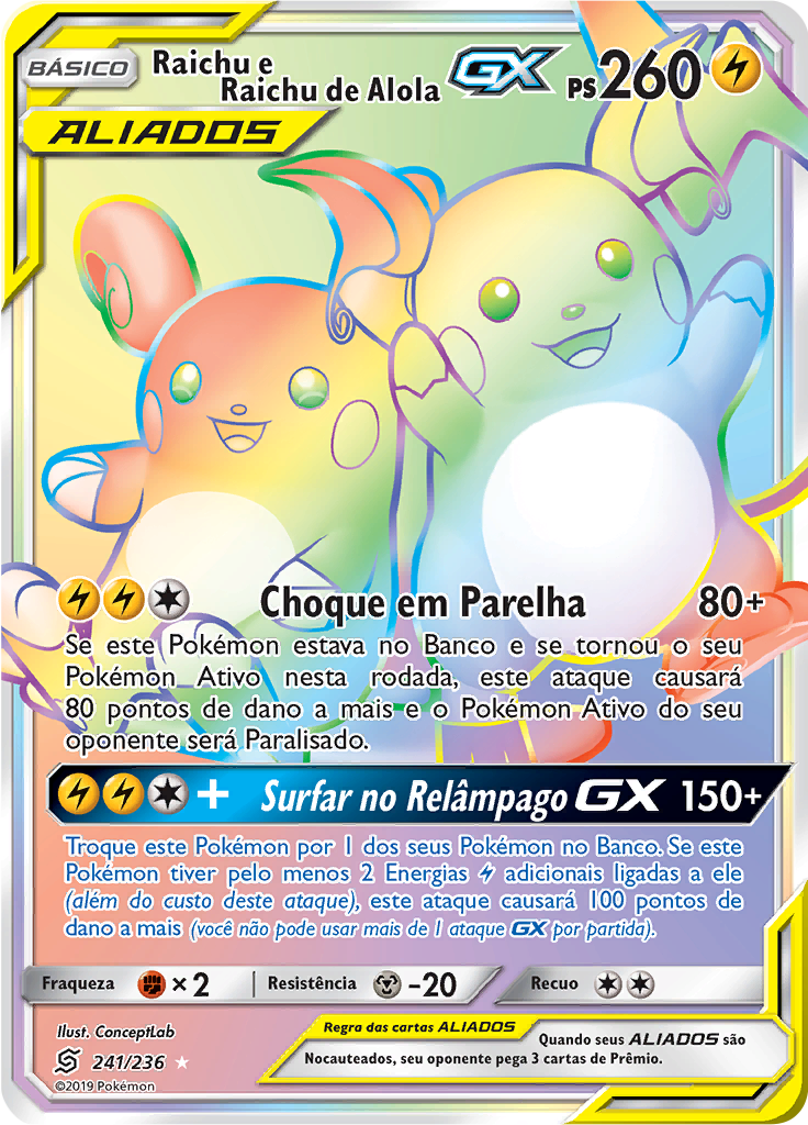 Raichu e Raichu de Alola GX