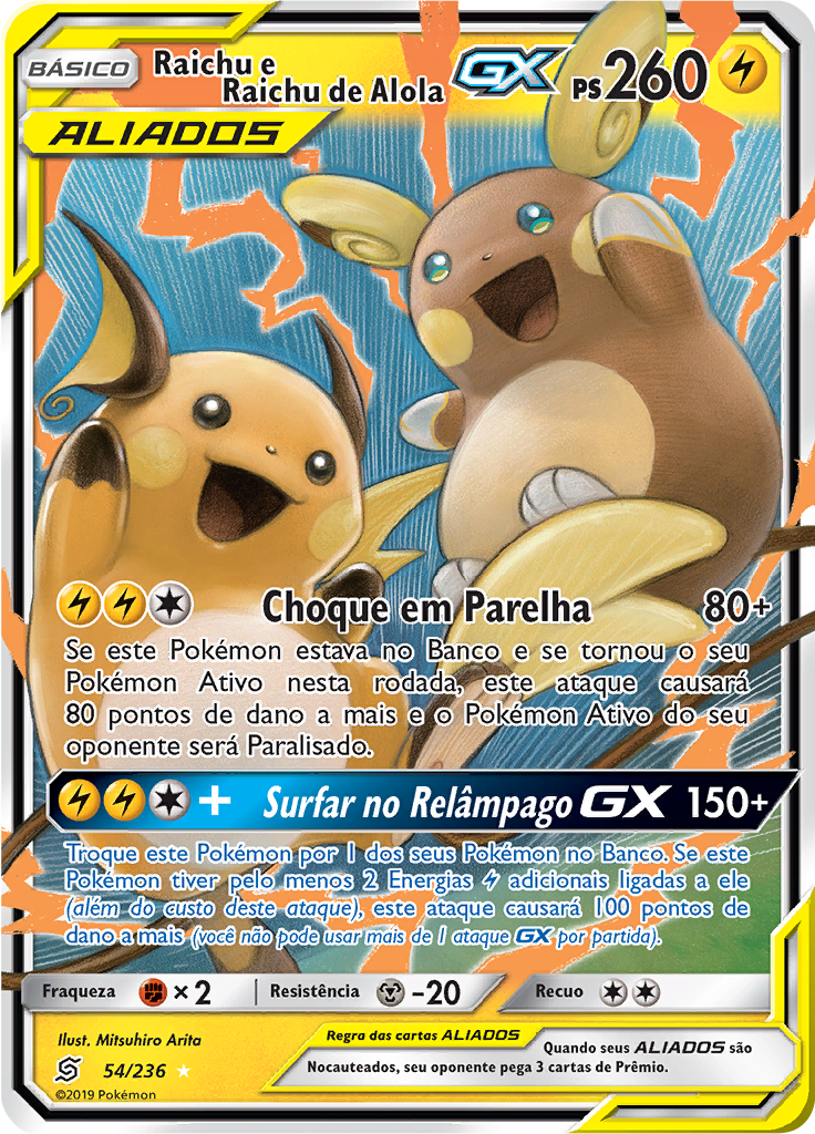 Raichu e Raichu de Alola GX