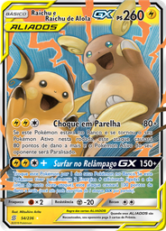 Raichu e Raichu de Alola GX