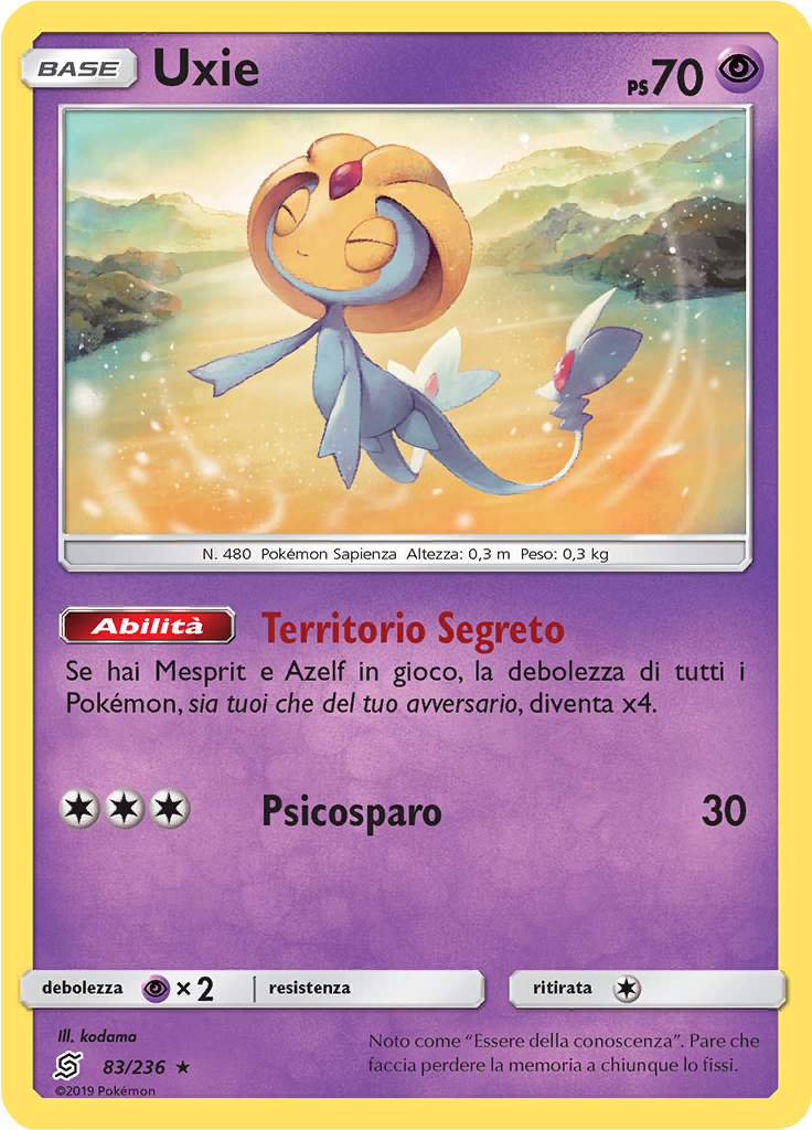 Uxie (Reverse Holo)