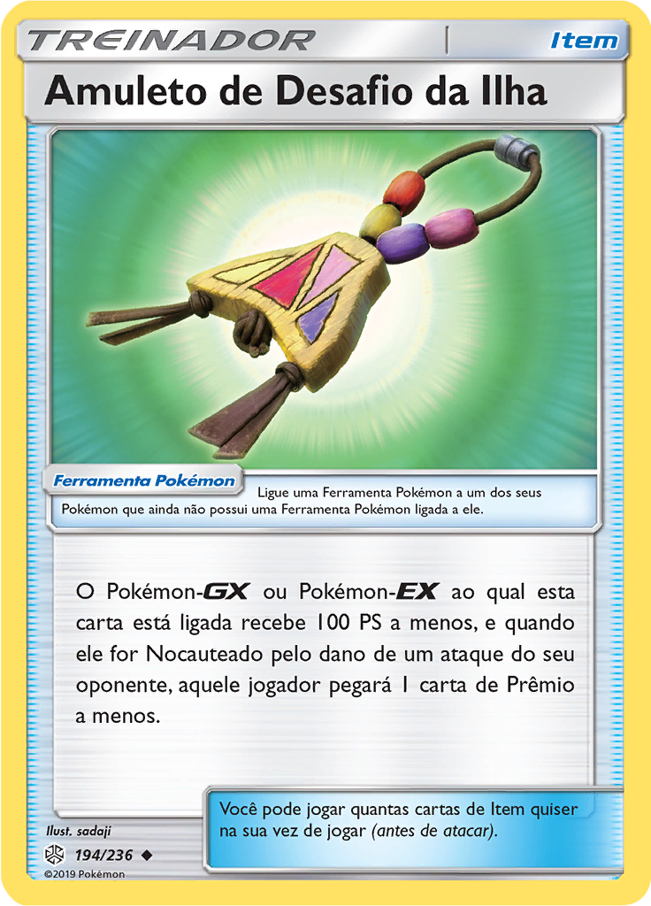 Amuleto de Desafio da Ilha (Reverse Holo)