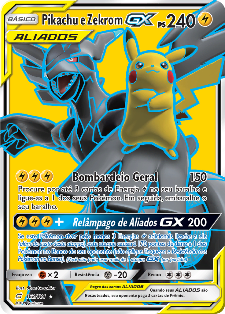 Pikachu e Zekrom GX
