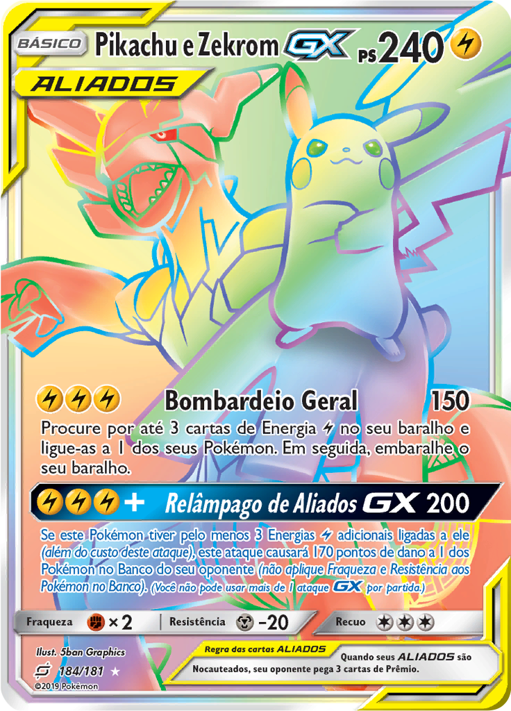 Pikachu e Zekrom GX