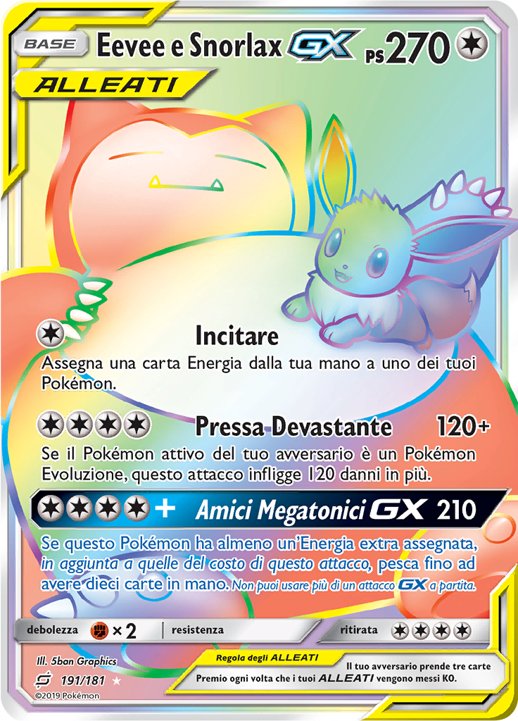 Eevee e Snorlax GX
