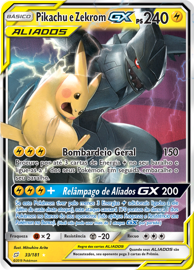 Pikachu e Zekrom GX