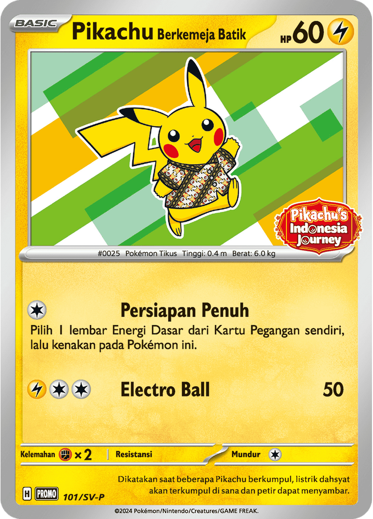 Pikachu Berkemeja Batik