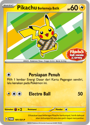 Pikachu Berkemeja Batik