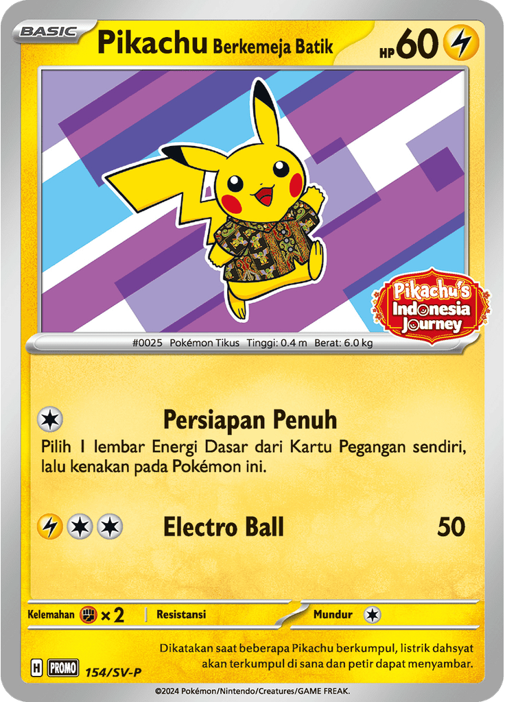 Pikachu Berkemeja Batik