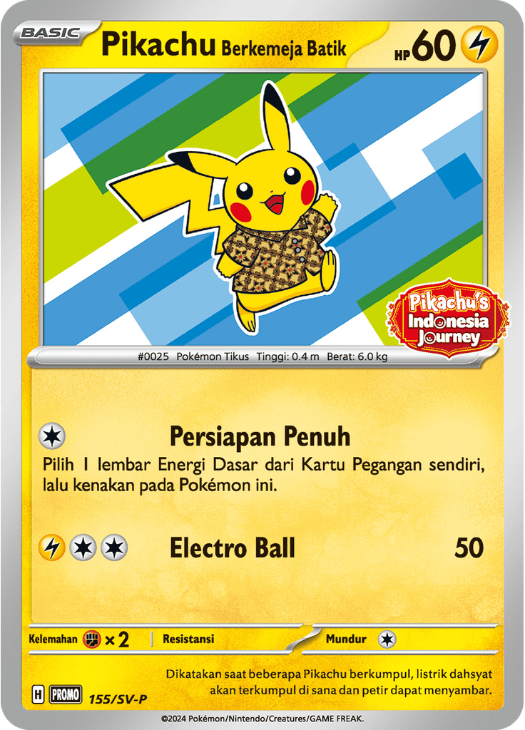 Pikachu Berkemeja Batik