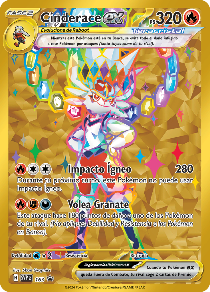Cinderace ex (Reverse Holo)