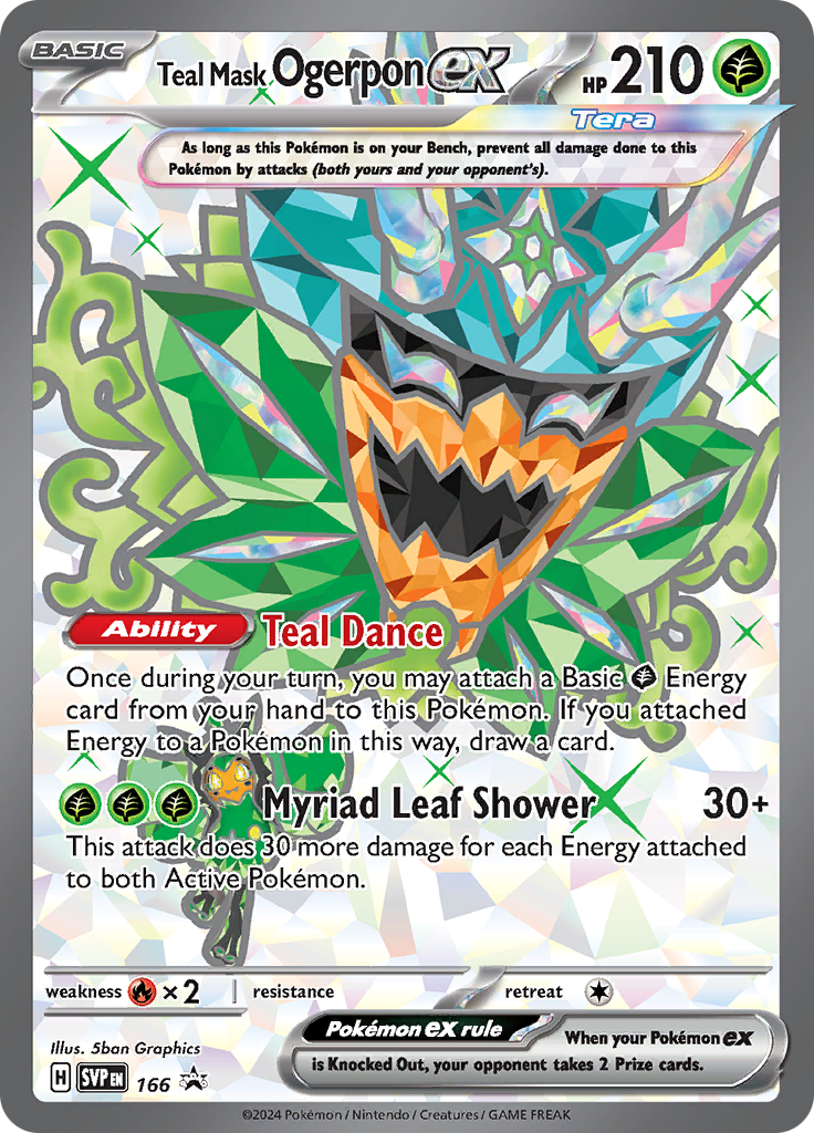 Teal Mask Ogerpon ex (Reverse Holo)