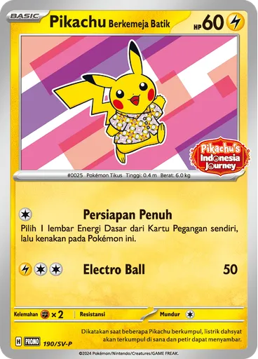 Pikachu Berkemeja Batik