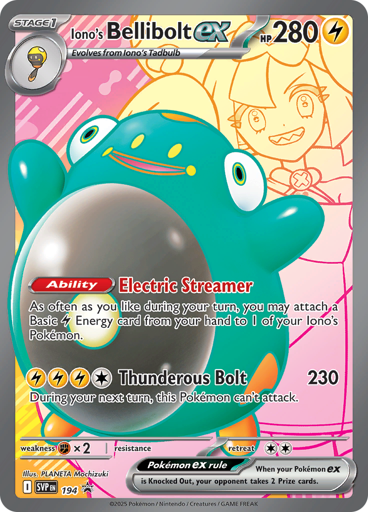 Iono's Bellibolt ex (Reverse Holo)