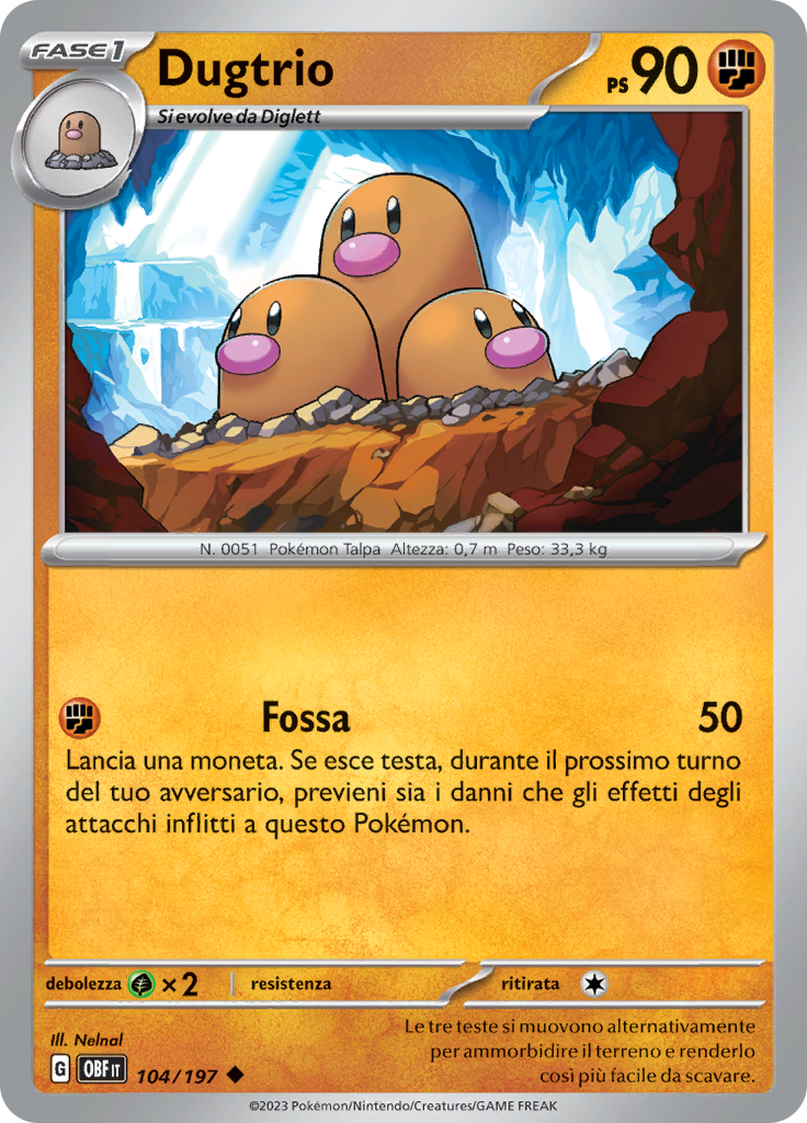Dugtrio (Reverse Holo)