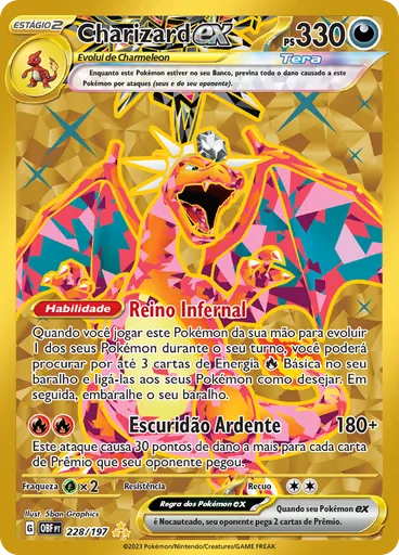 Charizard ex — Obsidiana em Chamas