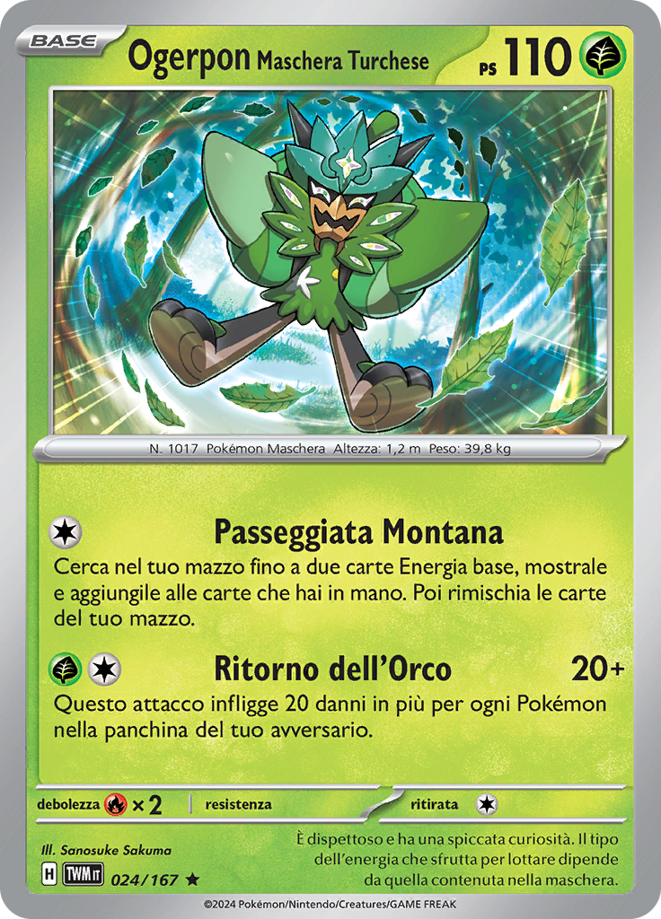 Ogerpon Maschera Turchese (Reverse Holo)