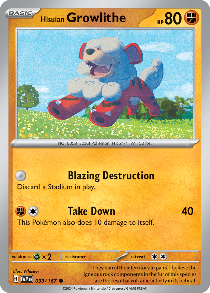 Hisuian Growlithe (Reverse Holo)