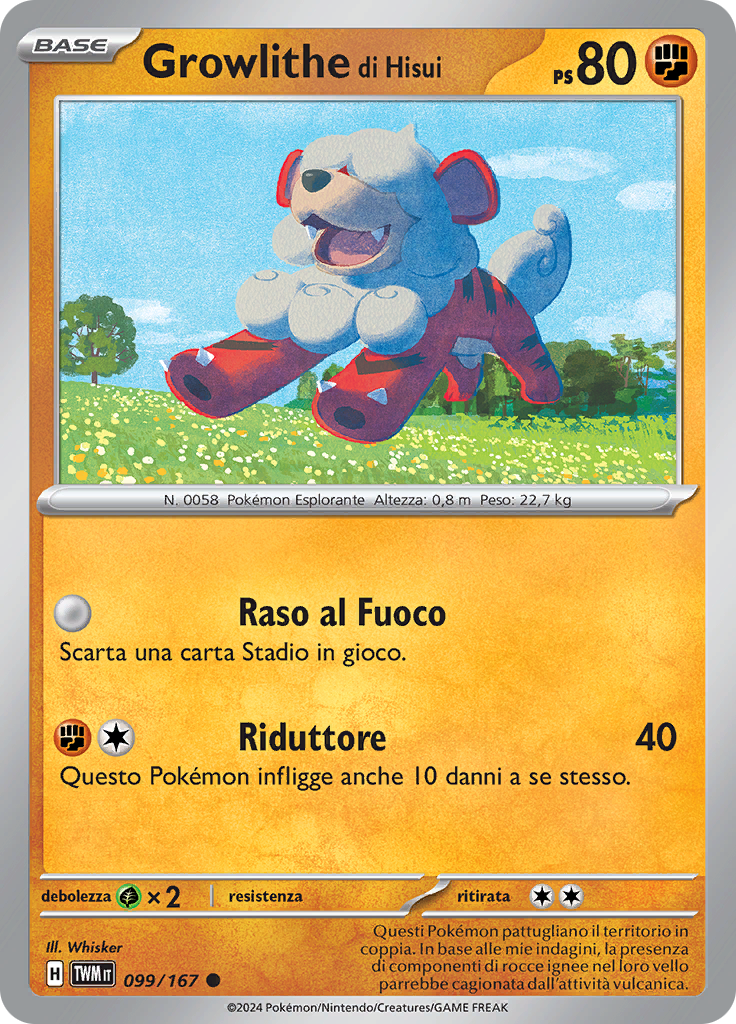 Growlithe di Hisui (Reverse Holo)