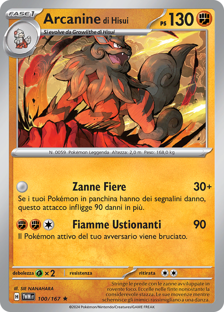 Arcanine di Hisui (Reverse Holo)