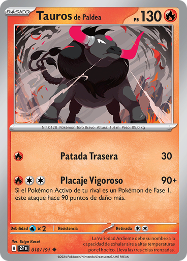 Tauros de Paldea (Reverse Holo)