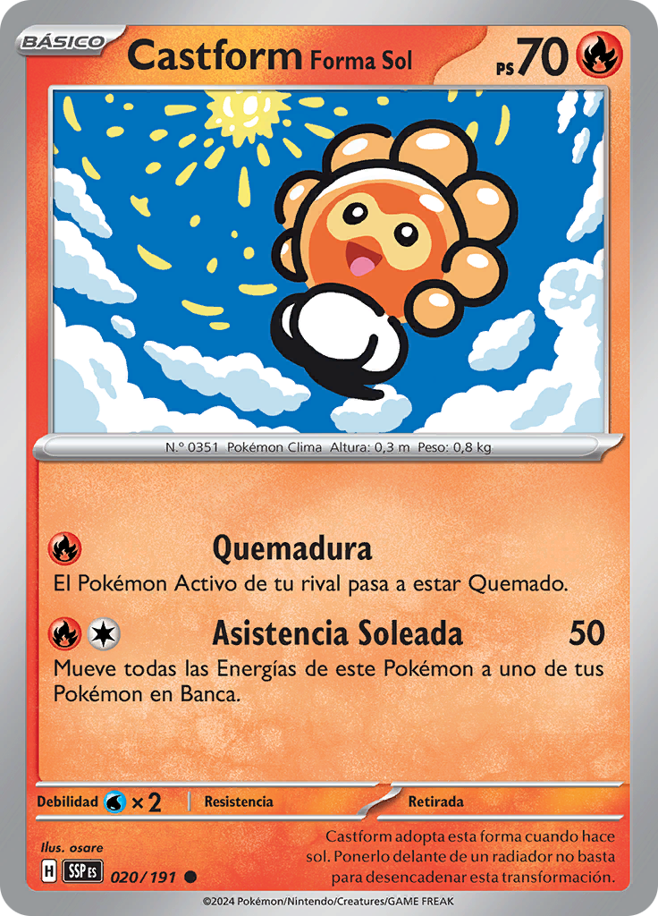 Castform Forma Sol (Reverse Holo)