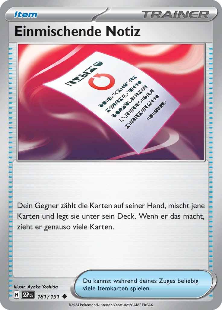 Einmischende Notiz