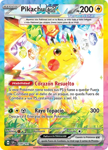 Pikachu ex — Chispas Fulgurantes