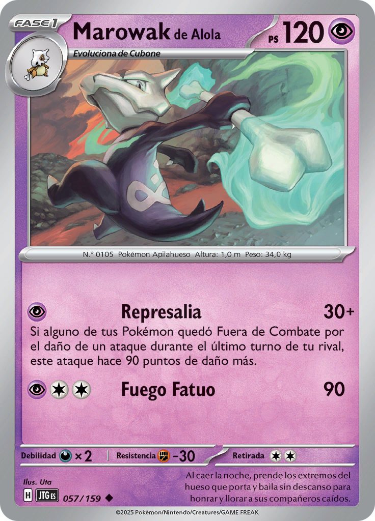 Marowak de Alola (Reverse Holo)