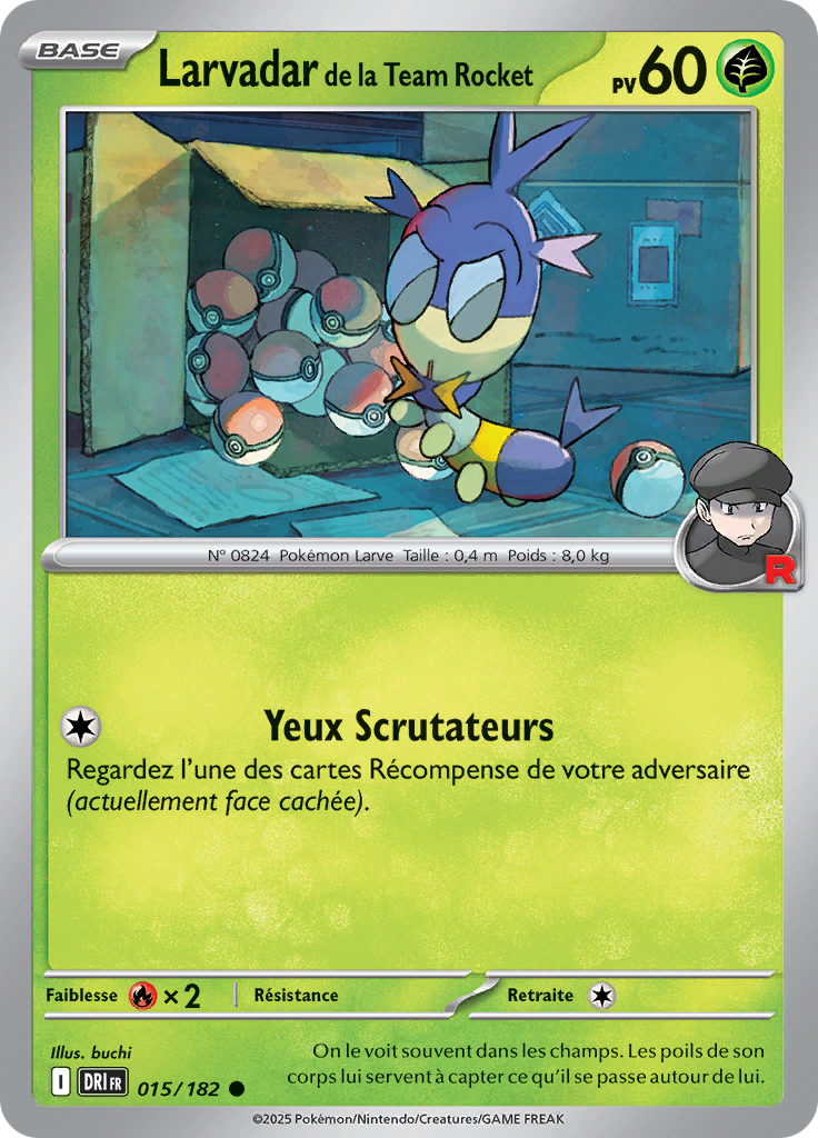 Larvadar de la Team Rocket (Reverse Holo)